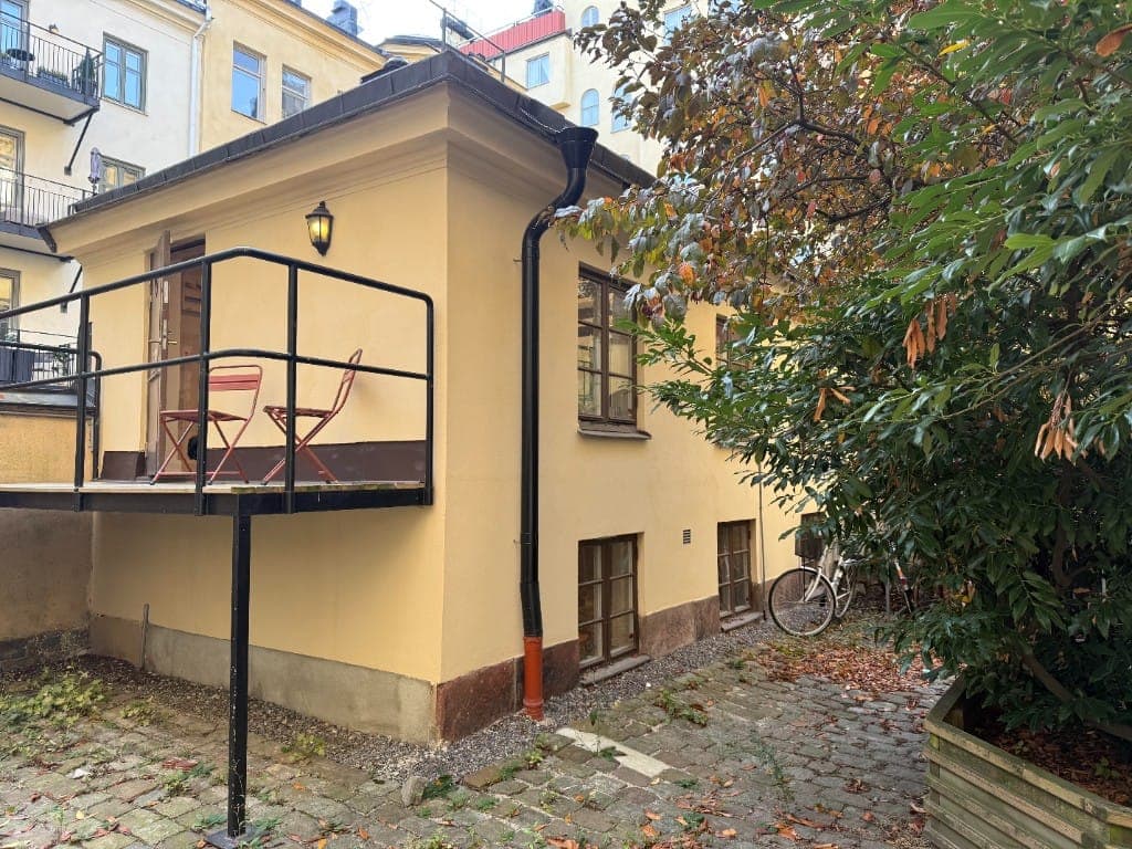 Anaxa's office courtyard at Sibyllegatan 38 in Stockholm